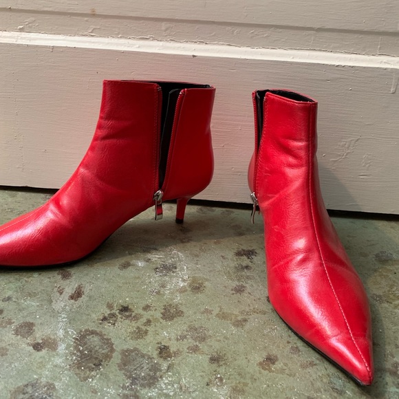 zara red boots 2019